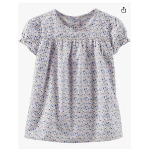 OshKosh Floral Poplin Top Girls 4T